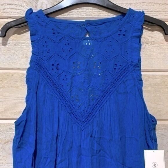 Volcom Blue Sleeveless Top XS - Picture 3 of 8
